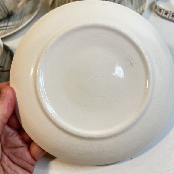 Stetson MCM Atomic Retro Prim Rose China  Teacups Saucers HIAWATHA  Set 3 - Picture 6 of 8